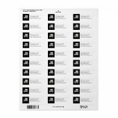 ビーメリー差出人住所ラベル、クリスマスカード ラベル (フルシート)