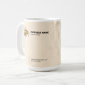 ビーモダンとハニカムアンティークホワイトコーヒーマグ コーヒーマグカップ (正面左)