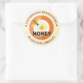 ビーモダンとフラワーアイボリーハニージャー ラウンドシール (バッグ)