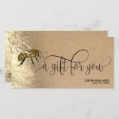 ビーモダンミツバチハニーギフトカード (正面/裏面)