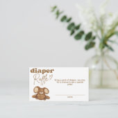 ビーモダンリー待ち赤ちゃんシャワーおむつラッフル エンクロージャーカード (スタンド正面)
