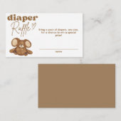 ビーモダンリー待ち赤ちゃんシャワーおむつラッフル エンクロージャーカード (正面/裏面)