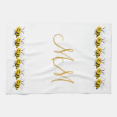 ビーモノグラムのズデザイン キッチンタオル (横)