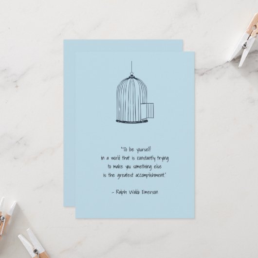 ビーユアエマーソン引用文バーケージ カード (正面/裏面インサイチュ)