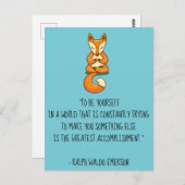 ビーユアエマーソン引用文withキツネ ポストカード (正面/裏面)