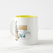 ビーユーティリテお洒落ィ水彩格言ゴンク ツートーンマグカップ (正面左)