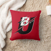 ビーユーモダンレッド装飾用クッション クッション (ブランケット)