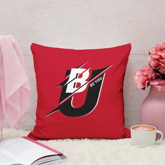 ビーユーモダンレッド装飾用クッション クッション