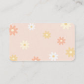 ビーリーかわいいピンクデイジー赤ちゃんシャワーおむつラッフル エンクロージャーカード (裏面)