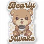 ビーリーアウェイクキュートベアーコーヒーパン シール (正面)