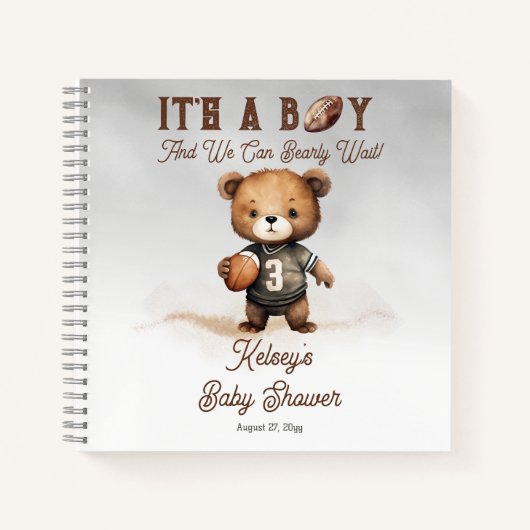 ビーリーウェイアメリカンフットボール赤ちゃんシャワーゲスト ノートブック (正面)