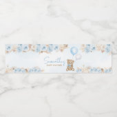 ビーリーウェイブルーベアーベビーシャワー ペットボトルラベル (シングルラベル)