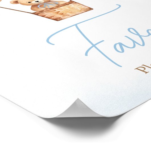 ビーリーウェイブルーホットエアバルーンベビーの好意 ポスター (角)