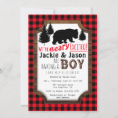 ビーリーエキサイティングウッドシベイビーシャワー招待状 招待状 (正面)