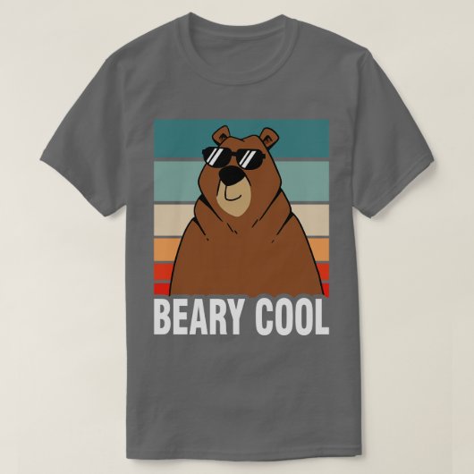 ビーリーカッコいいブラウンベア Tシャツ (デザイン正面)