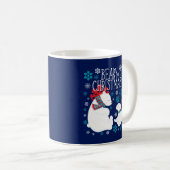 ビーリークリスマスポーラーベア雪フレーク コーヒーマグカップ (正面右)