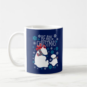ビーリークリスマスポーラーベア雪フレーク コーヒーマグカップ