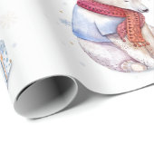 ビーリークリスマスワンダーランドパーソナライズされたベアーロビン ラッピングペーパー (ロールコーナー)