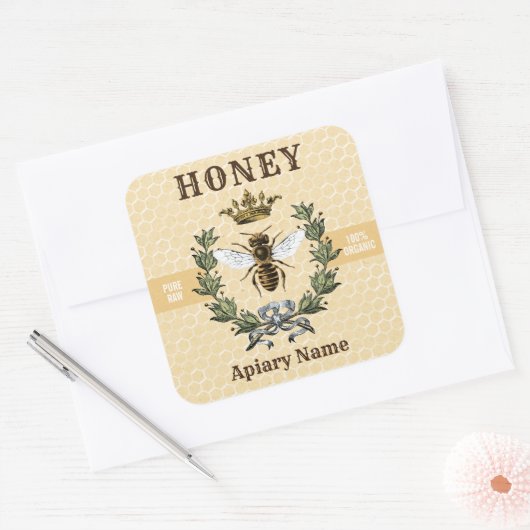 ビーリースとクラウンハニージャー スクエアシール (封筒)