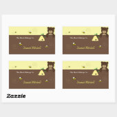 ビーリースイートベア&ビーカスタムプレートシール 長方形シール (シート)