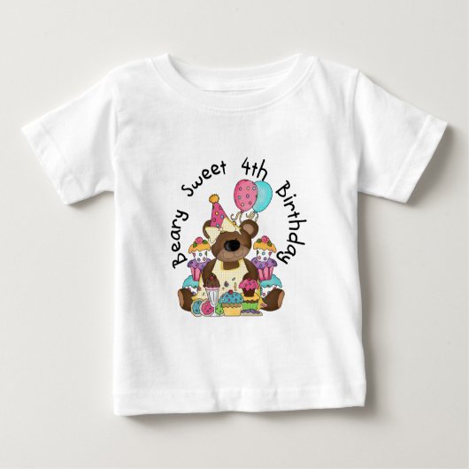 ビーリースウィート4th誕生日 ベビーTシャツ (正面)