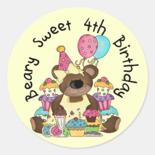 ビーリースウィート4th誕生日 ラウンドシール