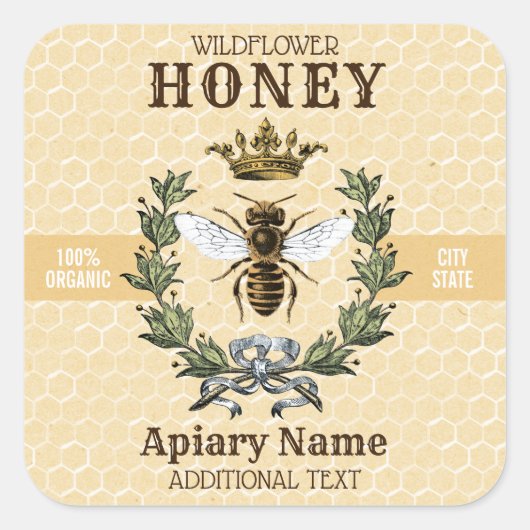 ビーリース&クラウンハニージャー3スクエア スクエアシール (正面)