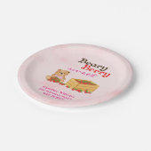 ビーリーベリースイートストロベリーガールバースデーパーティー ペーパープレート (アングル)