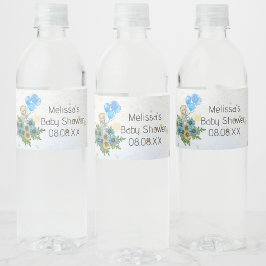 ビーリーボーホレインボーベアーブルーカスタムバルーン ペットボトルラベル