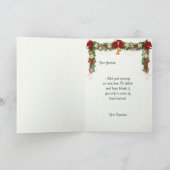 ビーリーメリークリスマスの写真が折り畳まれる シーズンカード (内部)