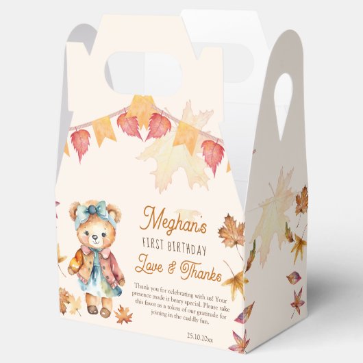 ビーリー信じそれテディベア秋誕生日パーティー フェイバーボックス (オープン)