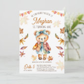 ビーリー信じそれテディベア秋誕生日パーティー 招待状 (スタンド正面)