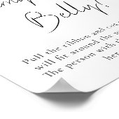 ビーリー待ち赤ちゃんシャワーどのように大きなmommys腹のサイン ポスター (角)