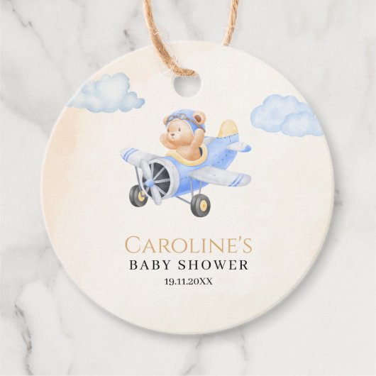 ビーリー待飛んでいるちベビー男女兼用シャワー フェイバータグ (正面)