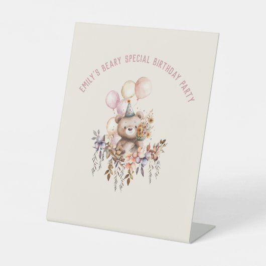 ビーリー特別誕生日ハッピーバースデー表 台座サイン (正面)