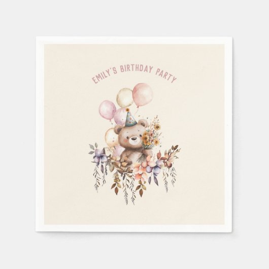 ビーリー特別誕生日紙ナプキン スタンダードカクテルナプキン (正面)