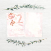 ビーリー甘いピンクのボーホレインボーの水色 招待状