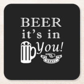 ビールあなたにある スクエアペーパーコースター (正面)