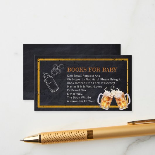 ビールおむつパーティーブックベビーエンクロージャカード エンクロージャーカード (正面/裏面インサイチュ)