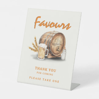 ビールおむつベビーシャワーお願い 台座サイン