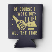 ビールおもしろいがブルーでユーモアを 缶クーラー (正面)