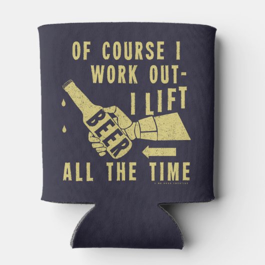 ビールおもしろいがブルーでユーモアを 缶クーラー (裏面)