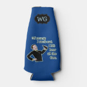 ビールおもしろいがモノグラムでユーモアを解く ボトルクーラー (正面)