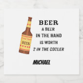 ビールおもしろいことわざビール名パーソナライズされた ビールラベル (シングルラベル)