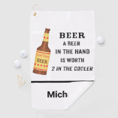 ビールおもしろいことわざビール名パーソナライズ ゴルフタオル (インサイチュ)