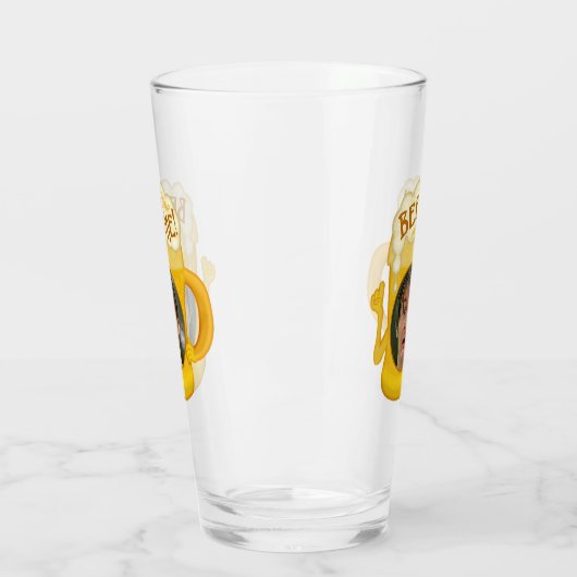 ビールおもしろいでユーモアを飲む |フォトカスタムバー タンブラーグラス (左)