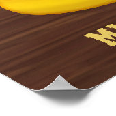 ビールおもしろいでユーモアを飲む |フォトカスタムバー ポスター (角)