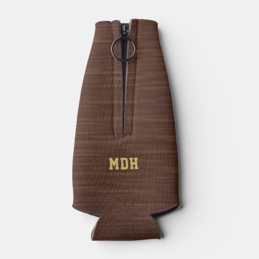 ビールおもしろいでユーモアを飲む |写真パーソナライズされた ボトルクーラー (裏面)