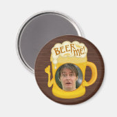 ビールおもしろいでユーモアを飲む |写真パーソナライズされた マグネット (正面/裏面)