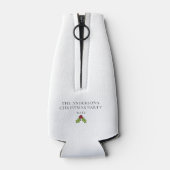 ビールおもしろいとパーソナライズされたクリスマス応援 ボトルクーラー (裏面)